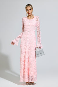 Moxelia Pink Mermaid Formal Dress