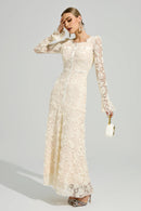 Moxelia Apricot Mermaid Formal Dress
