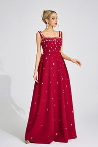 Syltheran Red Diamond Maxi Dress