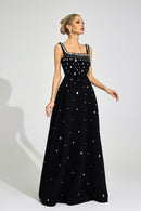 Syltheran Black Diamond Maxi Dress