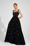Syltheran Black Diamond Maxi Dress