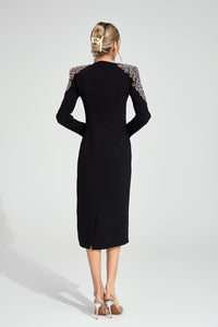 Noryvex Black Diamond Maxi Dress