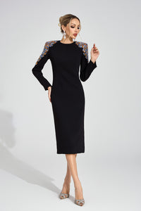 Noryvex Black Diamond Maxi Dress