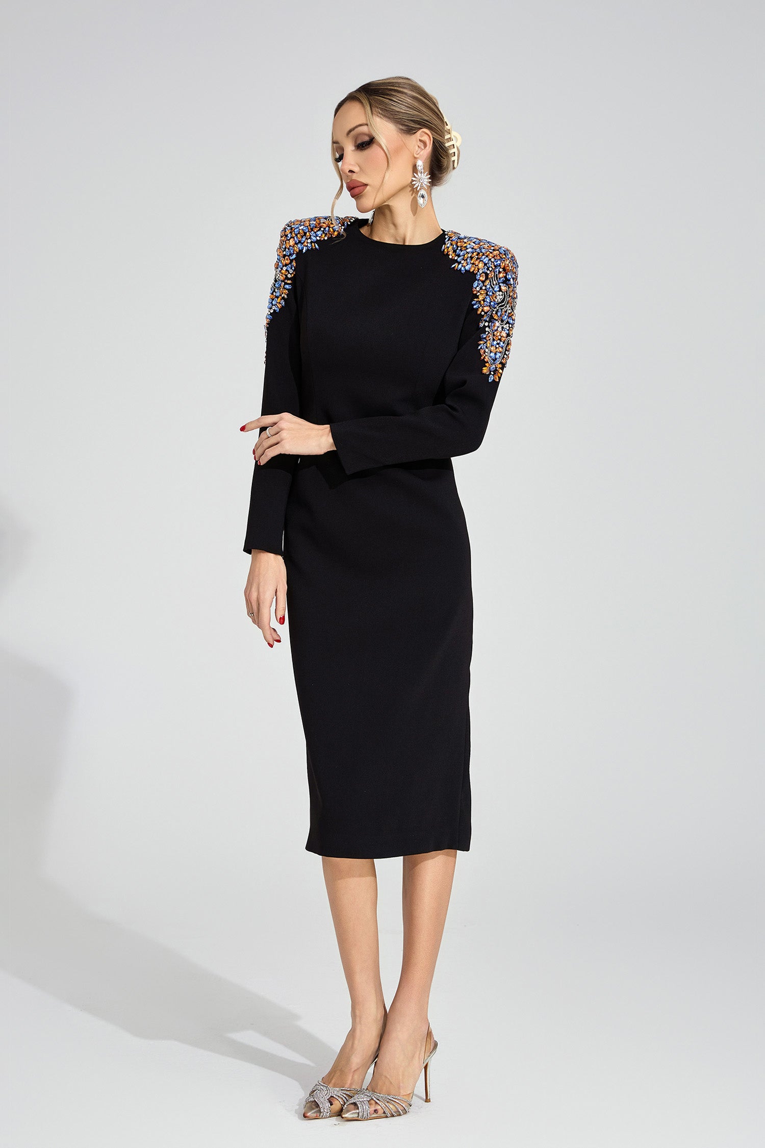 Noryvex Black Diamond Maxi Dress