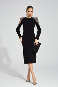 Noryvex Black Diamond Maxi Dress