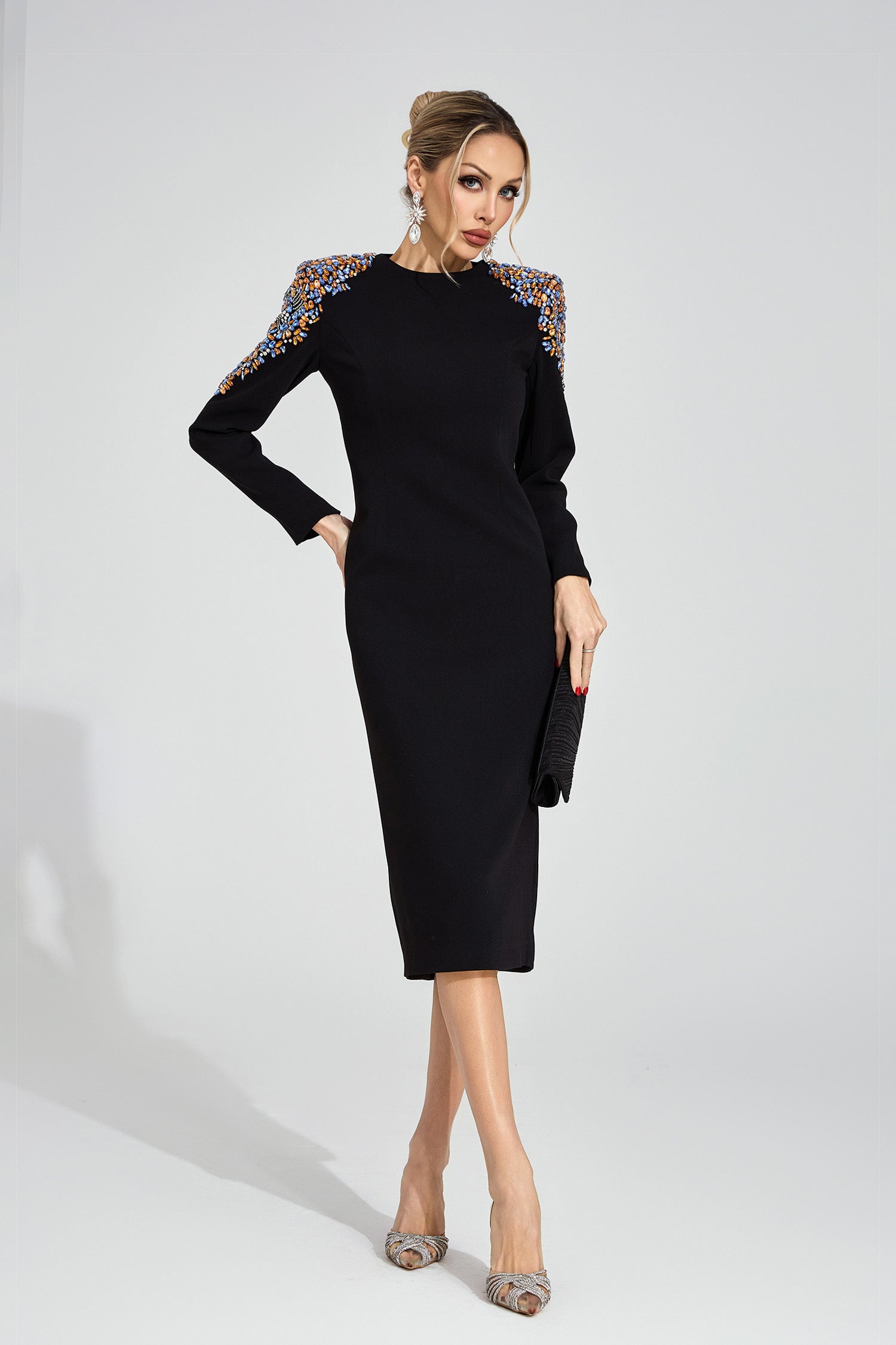 Noryvex Black Diamond Maxi Dress