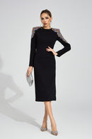 Noryvex Black Diamond Maxi Dress