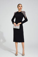 Noryvex Black Diamond Maxi Dress