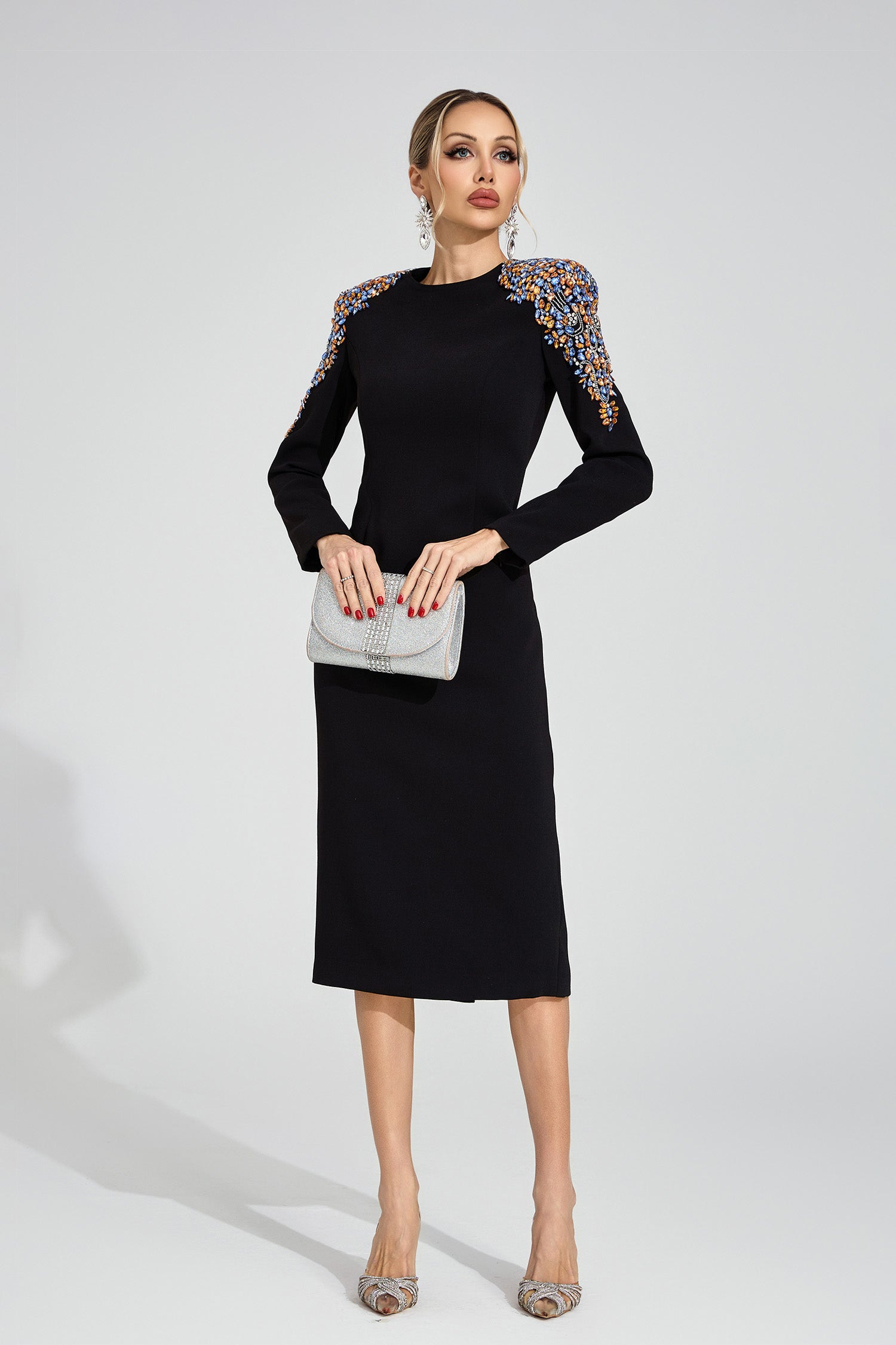 Noryvex Black Diamond Maxi Dress