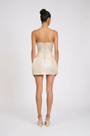 Fenvora Strapless Mini Dress In Apricot