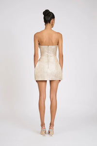 Fenvora Strapless Mini Dress In Apricot