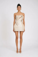 Fenvora Strapless Mini Dress In Apricot