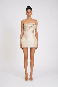 Fenvora Strapless Mini Dress In Apricot