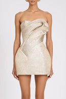 Fenvora Strapless Mini Dress In Apricot