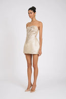 Fenvora Strapless Mini Dress In Apricot