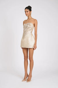 Fenvora Strapless Mini Dress In Apricot