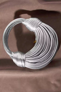 Naelthar Silver PU Knotted Bag