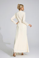 Veyloran Ivory Tassel Maxi Dress