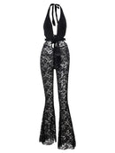 Isophane Backless Cutout Lace Jumpsuit