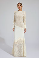 Mexelle Embroidered Maxi Dress In Beige