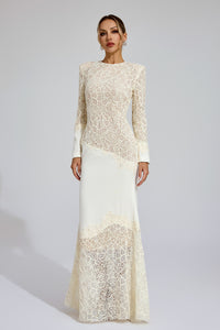 Mexelle Embroidered Maxi Dress In Beige
