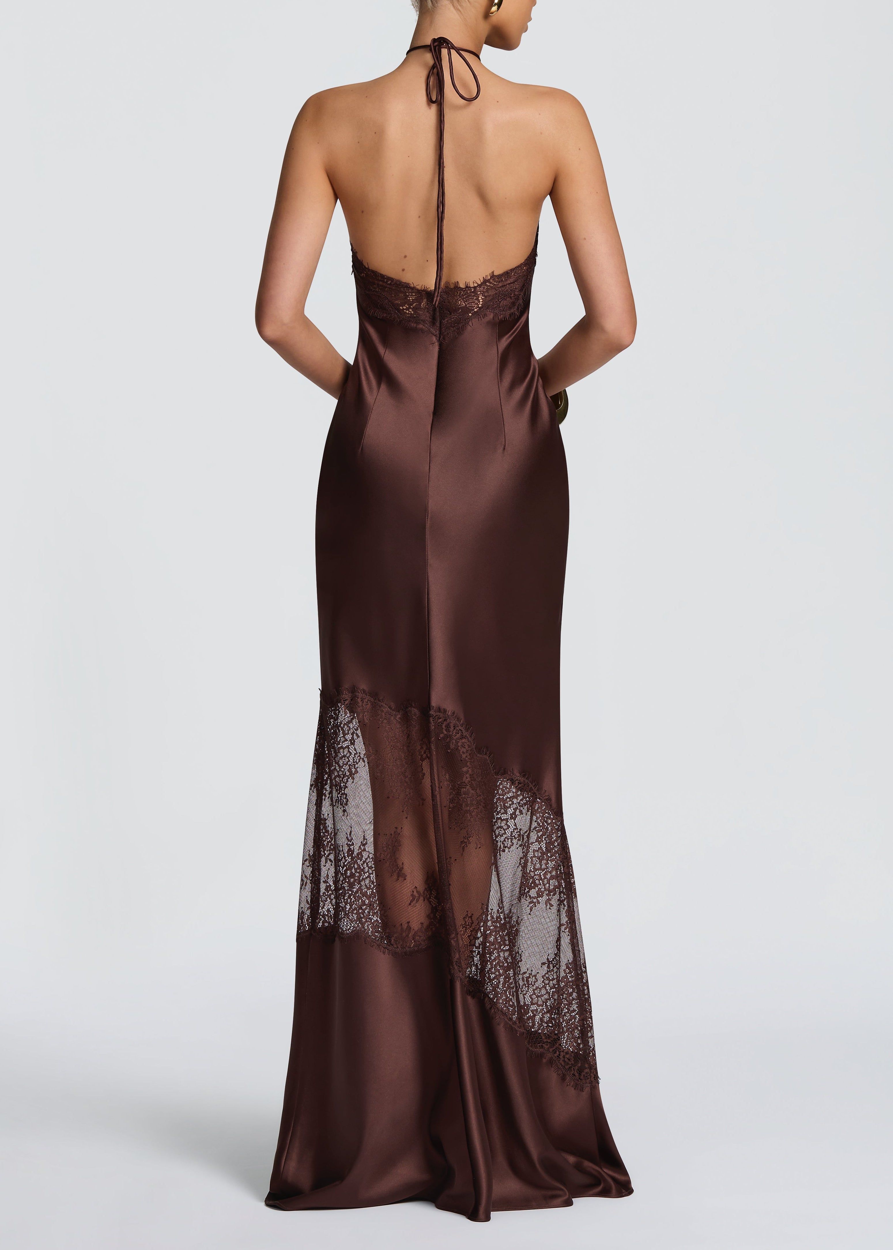 Glikieria Lace-Panel Maxi Dress