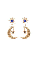 Amyas Crystal Moon Earrings