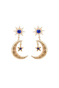 Amyas Crystal Moon Earrings