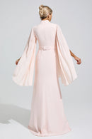 Furaira Apricot Rhinestone Embellished Maxi Dress