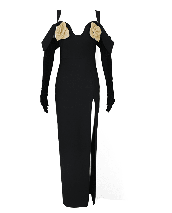 Patsy Flowers Midi Bandage Dress