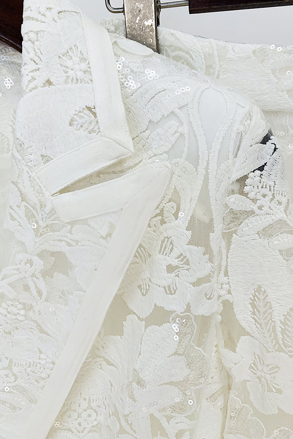 Benita Sequin-embroidered Blazer Flared Pants Set