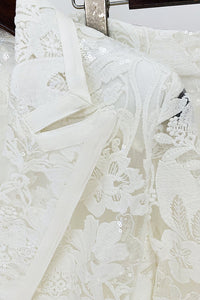 Benita Sequin-embroidered Blazer Flared Pants Set