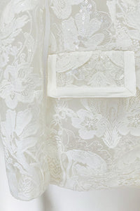 Benita Sequin-embroidered Blazer Flared Pants Set