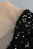 Canika Sequin Feather-Embellished Mini Dress