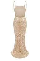 Swann Sequin Slip Maxi Dress