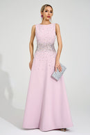 Varnelis Light Pink Diamond Maxi Dress
