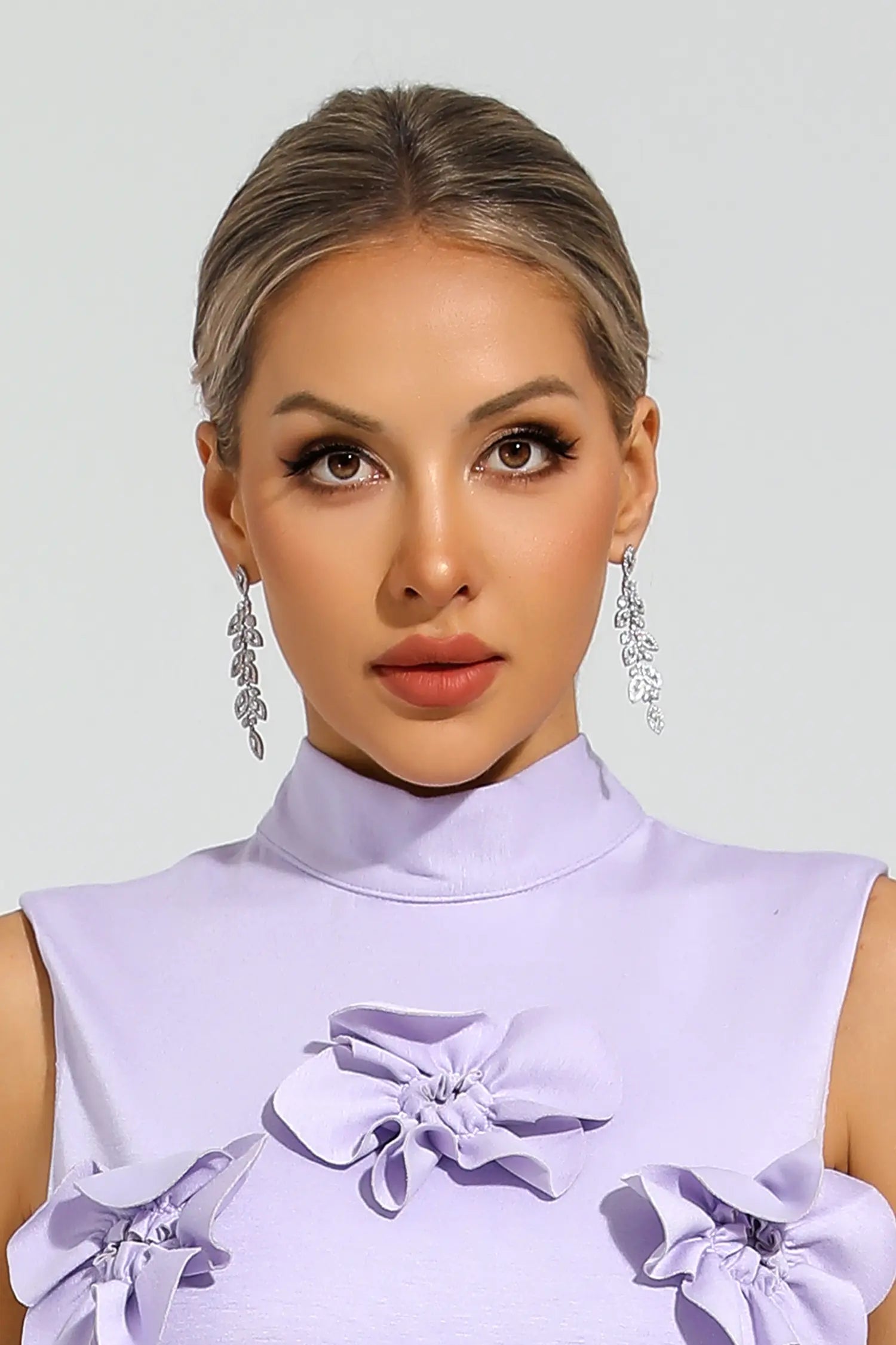 Erosa Silver Leaf Earrings