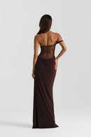 Merion Lace Asymmetric Maxi Dress