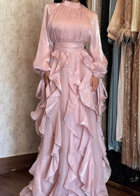 Yaven Round Neck Wave Maxi Dress
