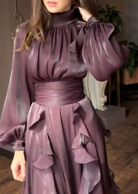Yaven Round Neck Wave Maxi Dress
