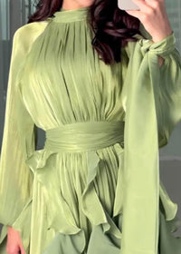 Yaven Round Neck Wave Maxi Dress