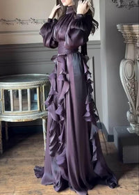 Yaven Round Neck Wave Maxi Dress