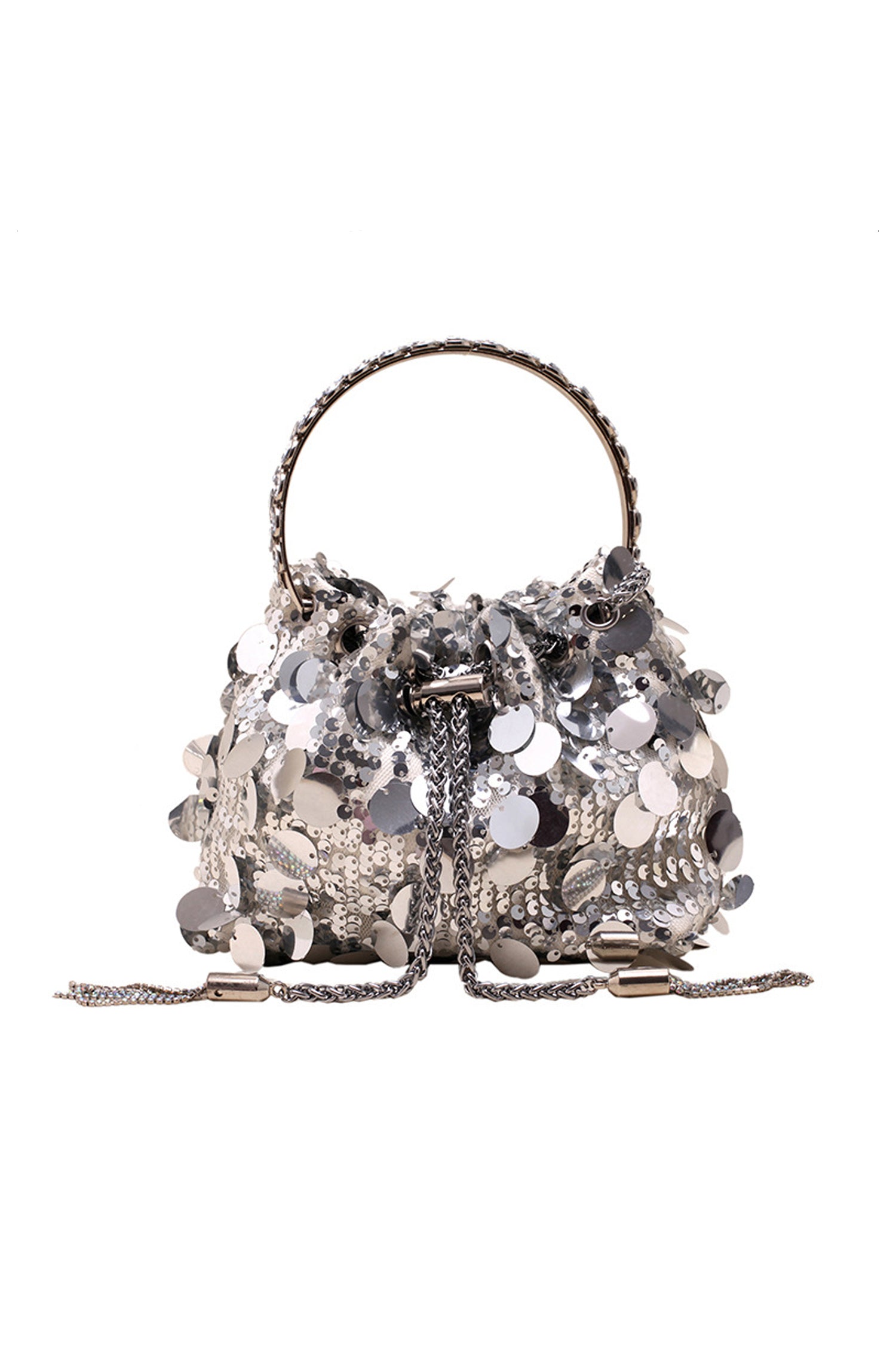 Myrthos Silver Sequins Bag