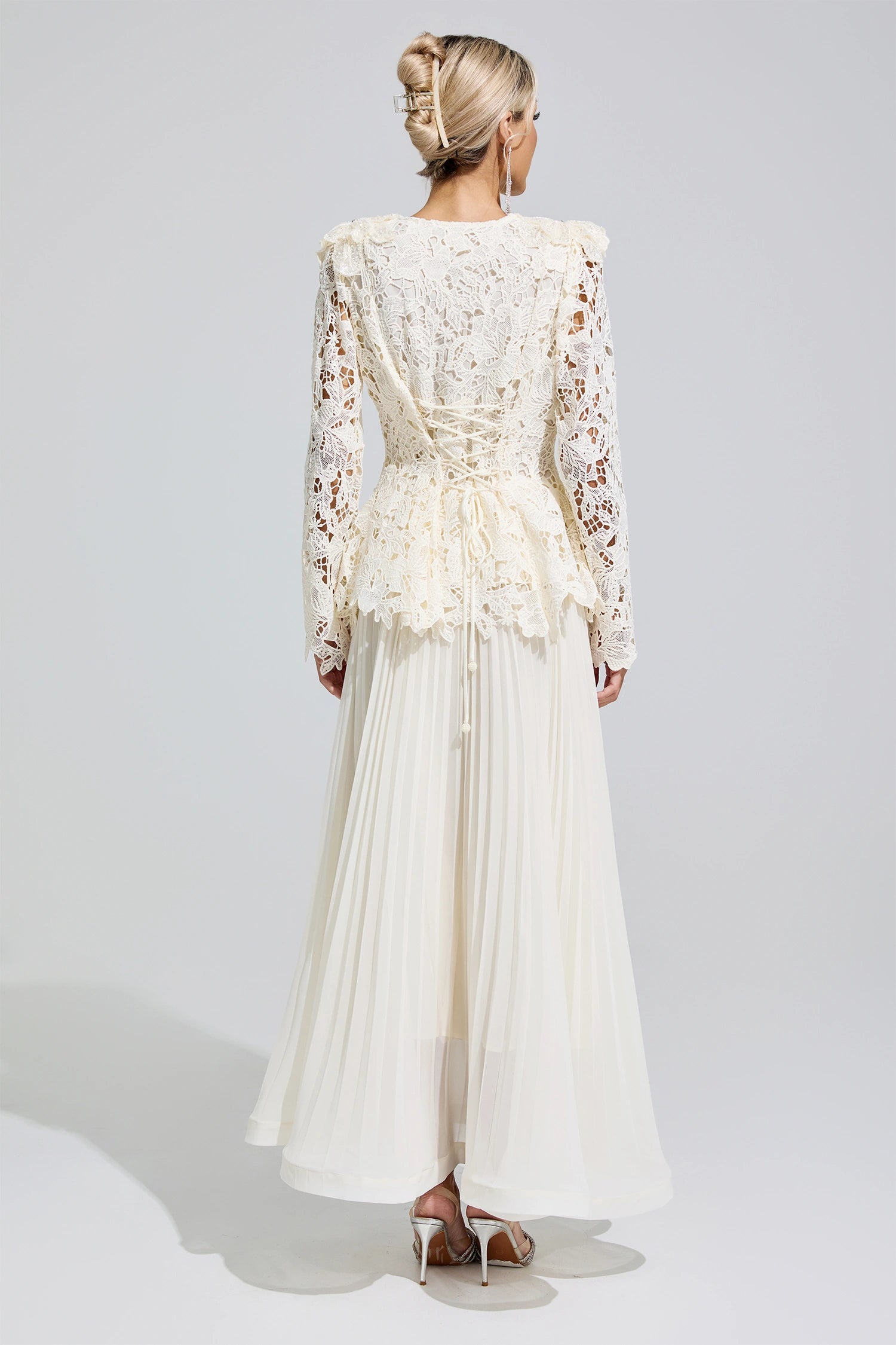 Fumiye Apricot Pleated Set