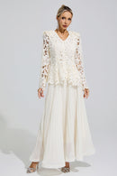 Fumiye Apricot Pleated Set
