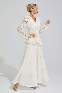 Fumiye Apricot Pleated Set