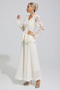 Fumiye Apricot Pleated Set