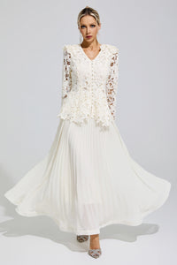 Fumiye Apricot Pleated Set