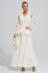Fumiye Apricot Pleated Set