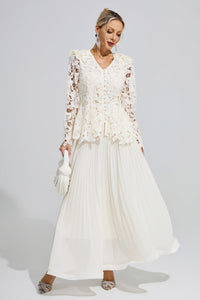 Fumiye Apricot Pleated Set